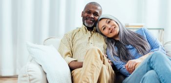 Relaxed couple satisfied with their retirement planning