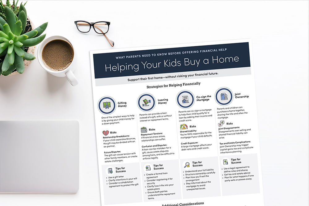 Helping your kids buy a home infographic